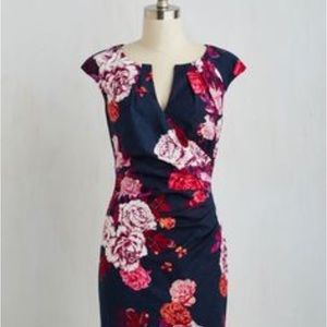 Adrianna Papell Rose Print Dress